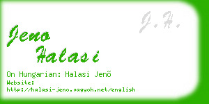 jeno halasi business card