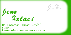 jeno halasi business card